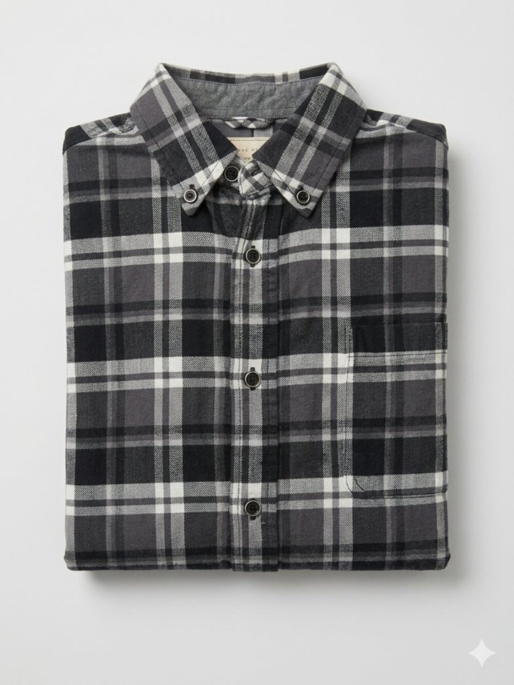 Weatherproof Black Flannel Button Up Shirt